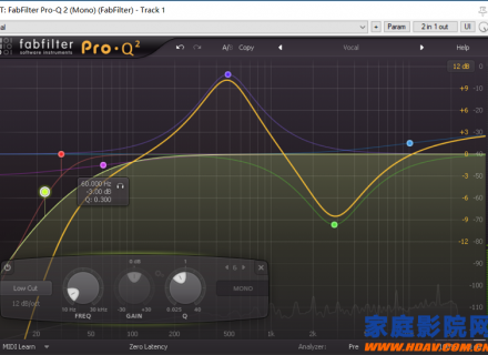 声卡+EQ插件实现家庭影院低音炮低频管理